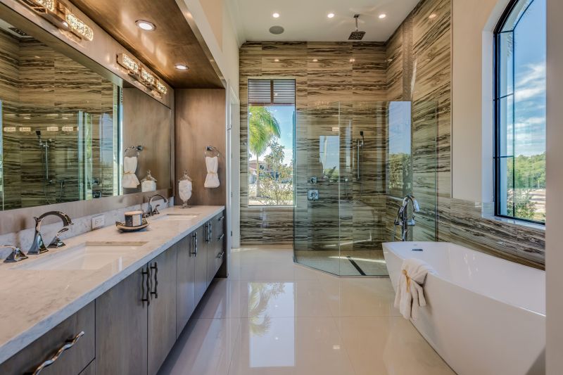 Renovated Bathroom with Marble Accents